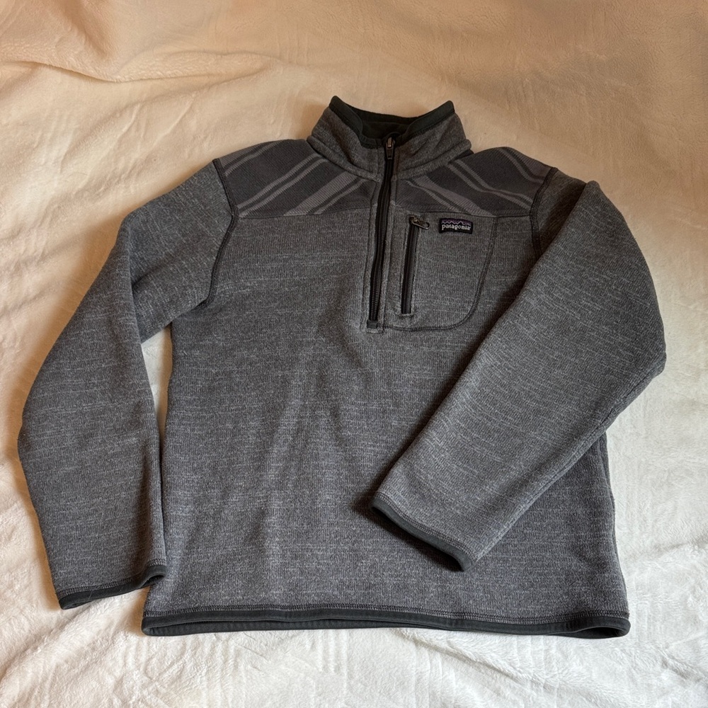 Patagonia Charcoal Gray Half-Zip Fleece Pullover
